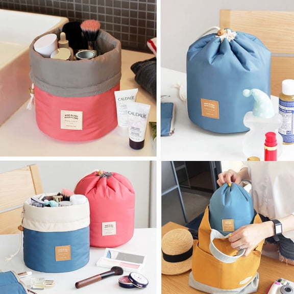 Cosmetics Storage Bag Large Capacity Draw-out Cylindrical Multi-function Cosmetics Bag Washing Bag