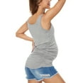 thumbnail image 6 of Yawrut Maternity Tank Tops Sleeveless Ruched Basic Tops Maternity Shirt Vest Mama Clothes, 6 of 6