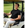 thumbnail image 6 of Cadmus Moisture Wicking Polo Shirts for Men Slim-Fit Short Sleeve Business Golf Athletic Tops,Black,L, 6 of 7