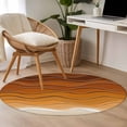 thumbnail image 5 of Round Area Rug 4ft,Orange Gradient Water Ripple Washable Carpet Non-Slip Runner Accent Rugs Indoor Floor Mat for Bedroom Living Room Decor,Summer Beach Sand, 5 of 9