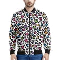 thumbnail image 2 of Chaqueta con cremallera y estampado de leopardo para hombre, sudadera con personalidad con estampado 3D, de manga larga, informal, holgada, ropa de calle, 2 of 5