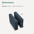 thumbnail image 2 of HONBAY Pair of Armrests for Modular Sectional Sleeper Sofa, Corduroy Blue, 2 of 5