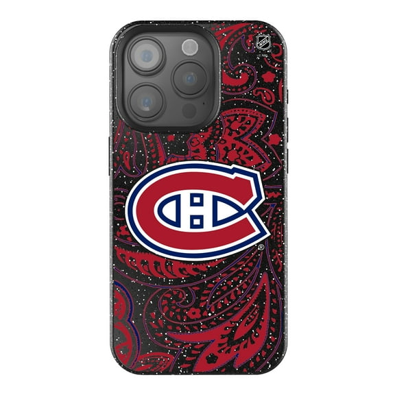 Keyscaper Black Montreal Canadiens Paisley Bling iPhone Case