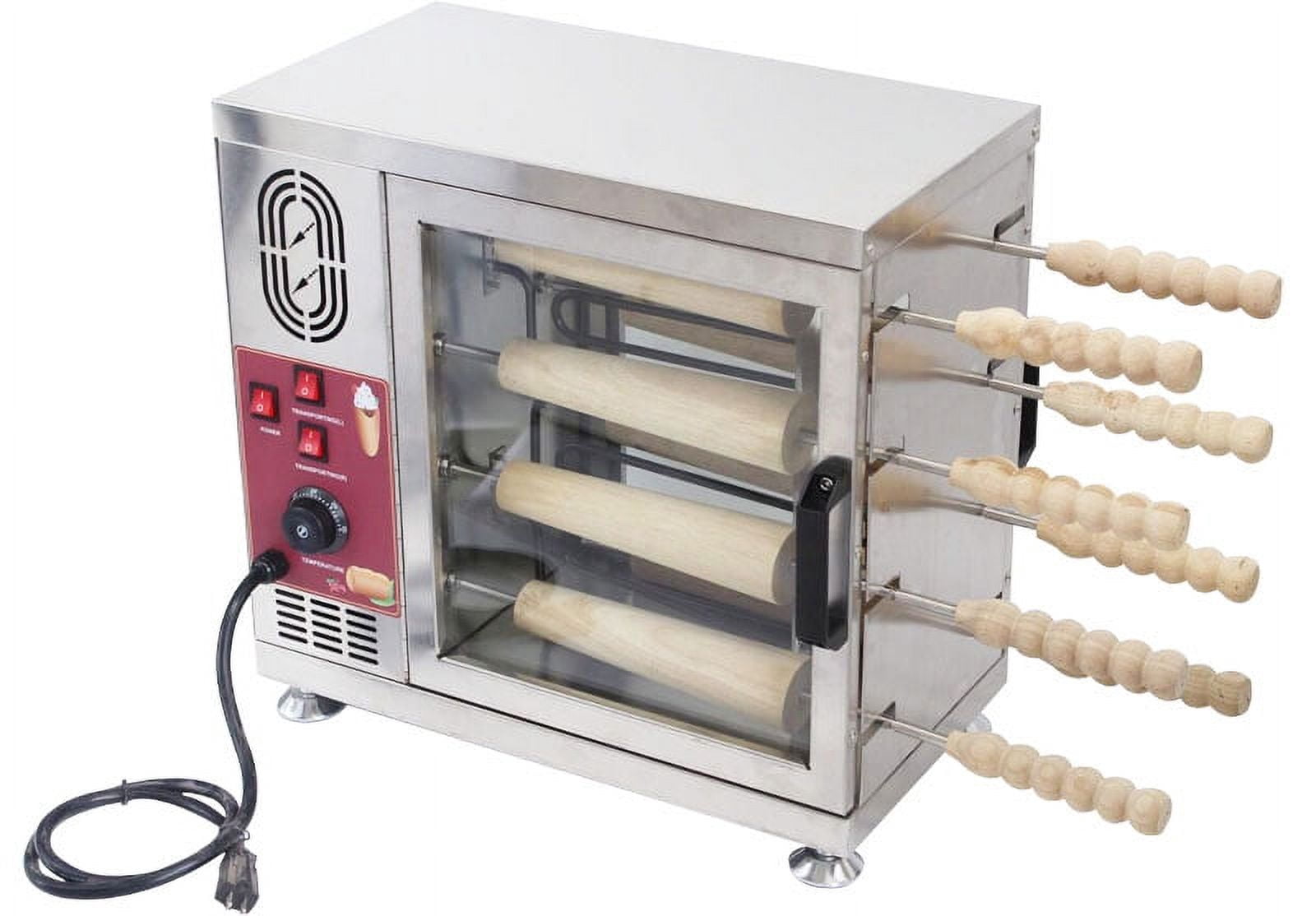 Commercial Electric Ice Cream Cone Cake Roll Maker Cake Oven Machine with 16pcs Roll Mold 110V
