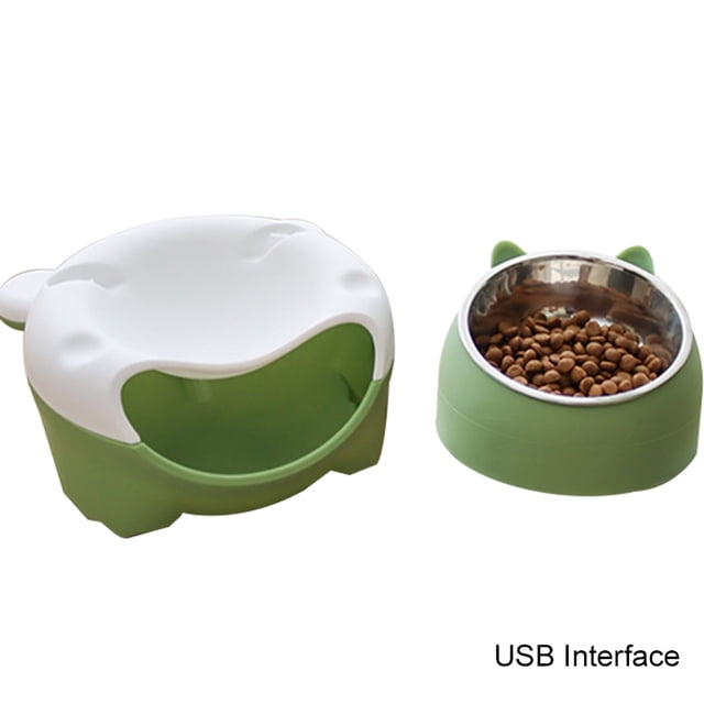 Automatic Cat Fountain LED Filtering Silent Pet Drinking Dispenser Cat Food Bowl