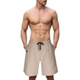 thumbnail image 2 of Men's Shorts Summer Quick Dry Lightweight Elastic Waist Drawstring Short Pants Casual Lounge Beach Shorts for Vacation, 2 of 7