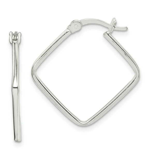 Primal Silver Sterling Silver Square Hoop Earrings