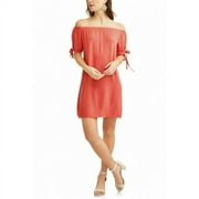 Cherokee Dress Women's Size L Porcelain Rose Cold Shoulder