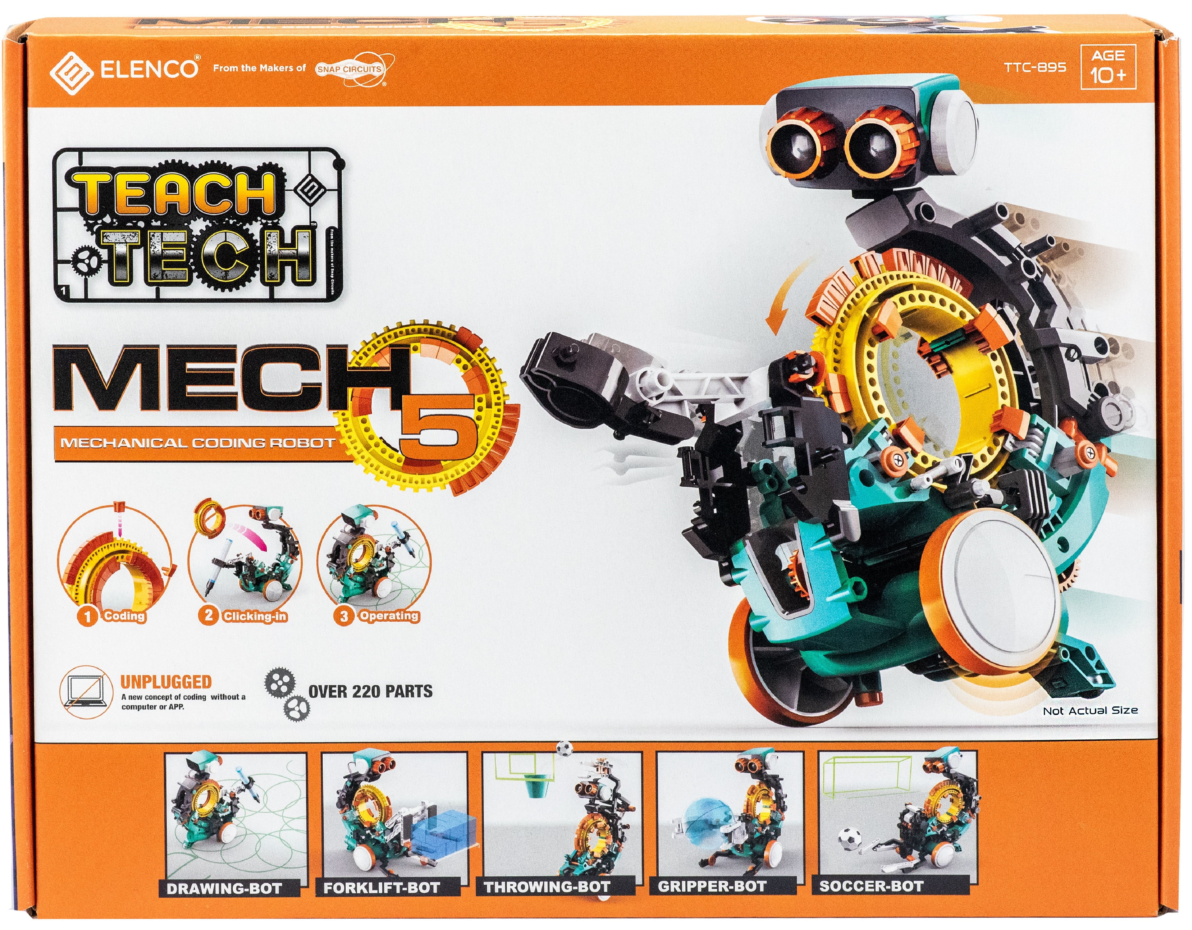 Teach Tech Mech-5 Programable Mechanical Robot Coding Kit, Stem Educational Toys