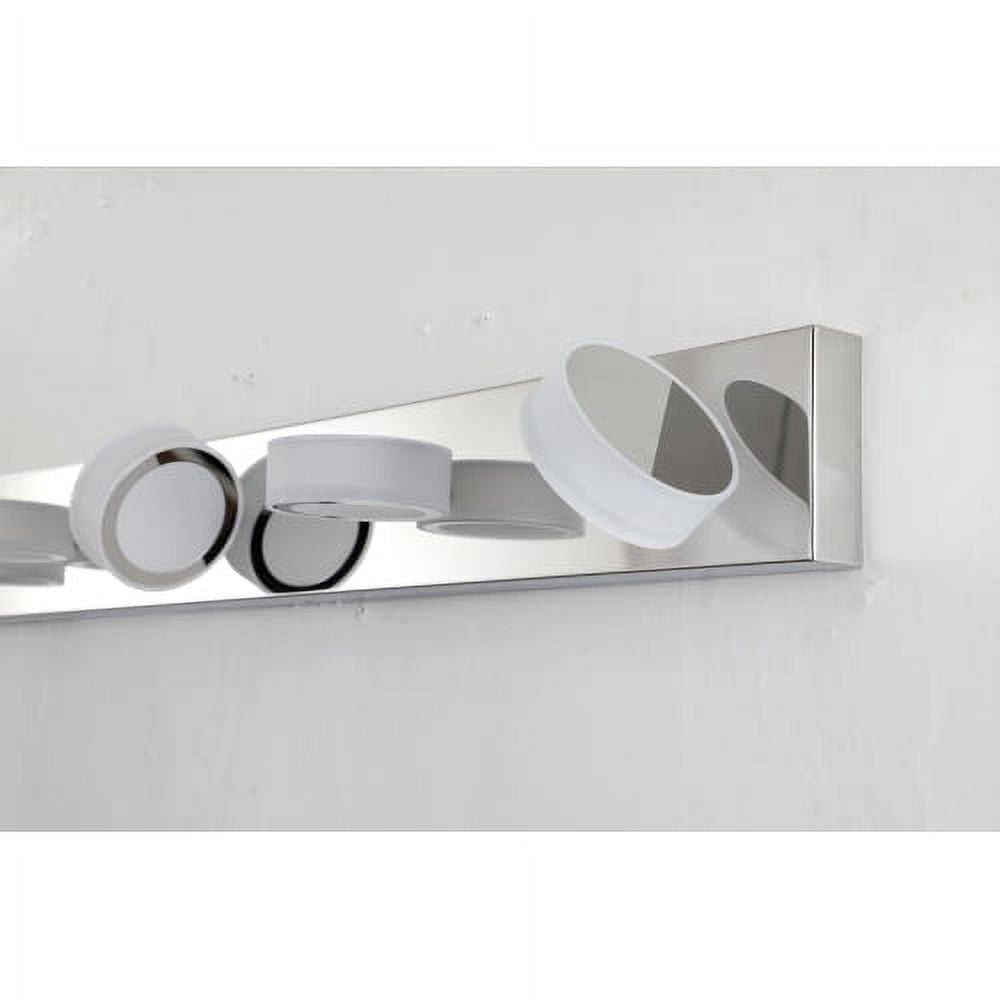 ACE-LIGHTS,Modern 4-Light Rotatable & Dimmable LED Vanity Light Fixture with Acrylic Shades,Energy-Efficient Bathroom Wall Sconce for Bathroom,Dressing Room,Mirror Cabinet,Living Room(Chrome）