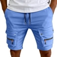 thumbnail image 2 of Cargo Shorts for Men Summer Casual Elastic Waist Straight Leg Knee Length Utility Work Shorts with Pockets, 2 of 6
