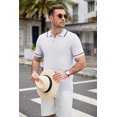 thumbnail image 5 of COOFANDY Men's 2 Pieces Linen Set Henley Shirt Short Sleeve and Shorts Summer Beach Yoga Matching Outfits, 5 of 7