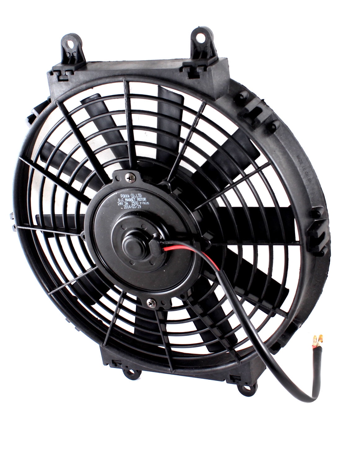 DC 24V 3A 10" 10 Blades Auto Car Air Conditioner Cooling Fan Black