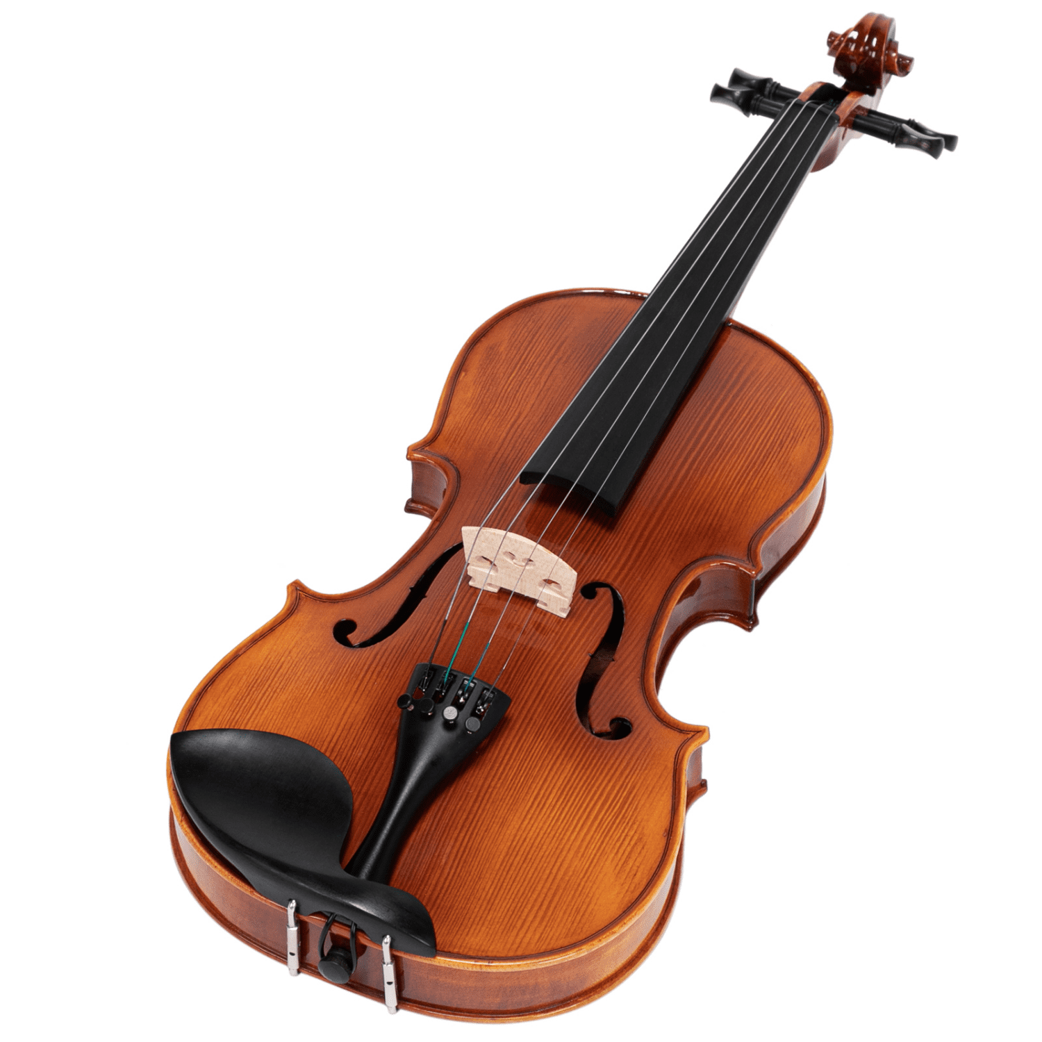 Hassch 4/4 Violin Set for Beginners with Case, Bows, Bridge, Extra Strings and Digital Metronome Tuner Tone Generator, Matte Color