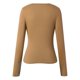 thumbnail image 4 of Top de punto de manga larga con escote asimétrico para mujer - Corte ajustado, diseño acanalado - Ropa informal/de fiesta - Mezcla de poliéster y spandex - Tallas S-XL, 4 of 6