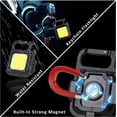 thumbnail image 5 of Rechargeable Keychain Flashlight 2Pack, High Lumen Super Bright LED Work Light with Magnet,Clip,Bottle Opener for Dog Walking,Car Repair, Emergency,Camping,EDC Black, 5 of 7