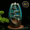 thumbnail image 4 of Art of Aurra Ceramic Waterfall Blue Incense Burner, Backflow Burner, Incense Seat, 4 of 5