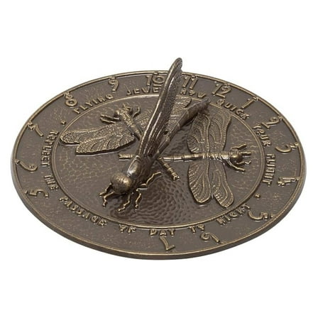 Dragonfly Sundial, French Bronze