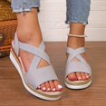 thumbnail image 1 of MKLEKYY Sandalias de Playa para Mujer, Sandalias Grandes de Verano para Mujer, Nuevas Sandalias Informales Con Tacón de Punta Plana y Boca de Pez para Mujer, 1 of 4