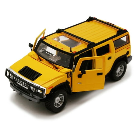 2003 Hummer H2 SUV w/ Sunroof, Yellow - Maisto Special Edition 31231 - 1/27 Scale Diecast Model Toy