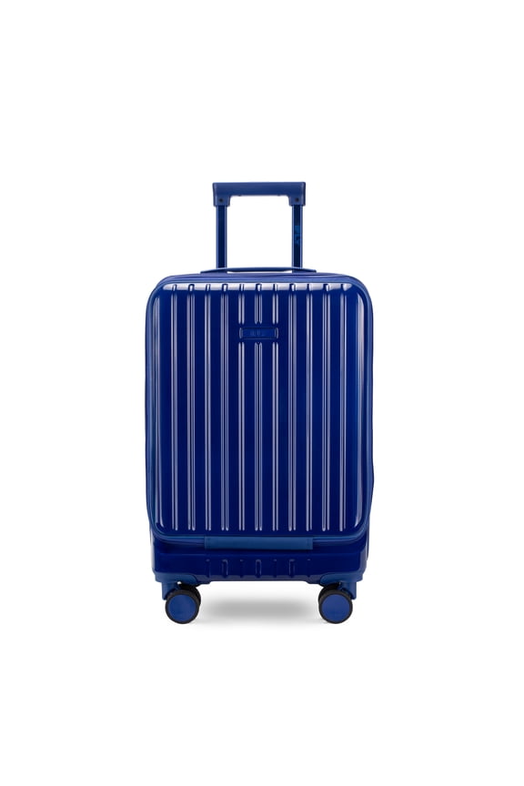 Open Box iFLY Odyssey 20" Hardside Carry-on Luggage with Front Opening Pocket, Navy