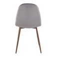 thumbnail image 5 of LumiSource Walnut Metal, Grey Velvet Pebble Chair - Set of 2, 5 of 8