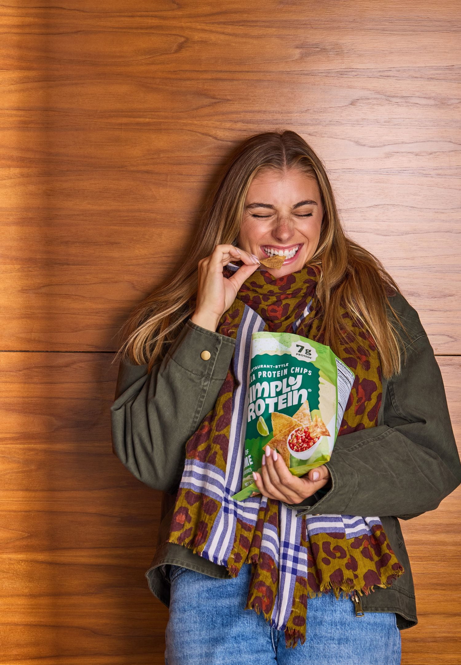 Simply Protein Tortilla Style Protein Chips, Hint of Lime, 7g Protein, Gluten Free, 10-pack, 4.58 oz per Bag