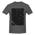 thumbnail image 4 of Bingfone Black Marble Texture Abstract Men'S Loose Fit Short-Sleeve Pocket T-Shirt, 4 of 7