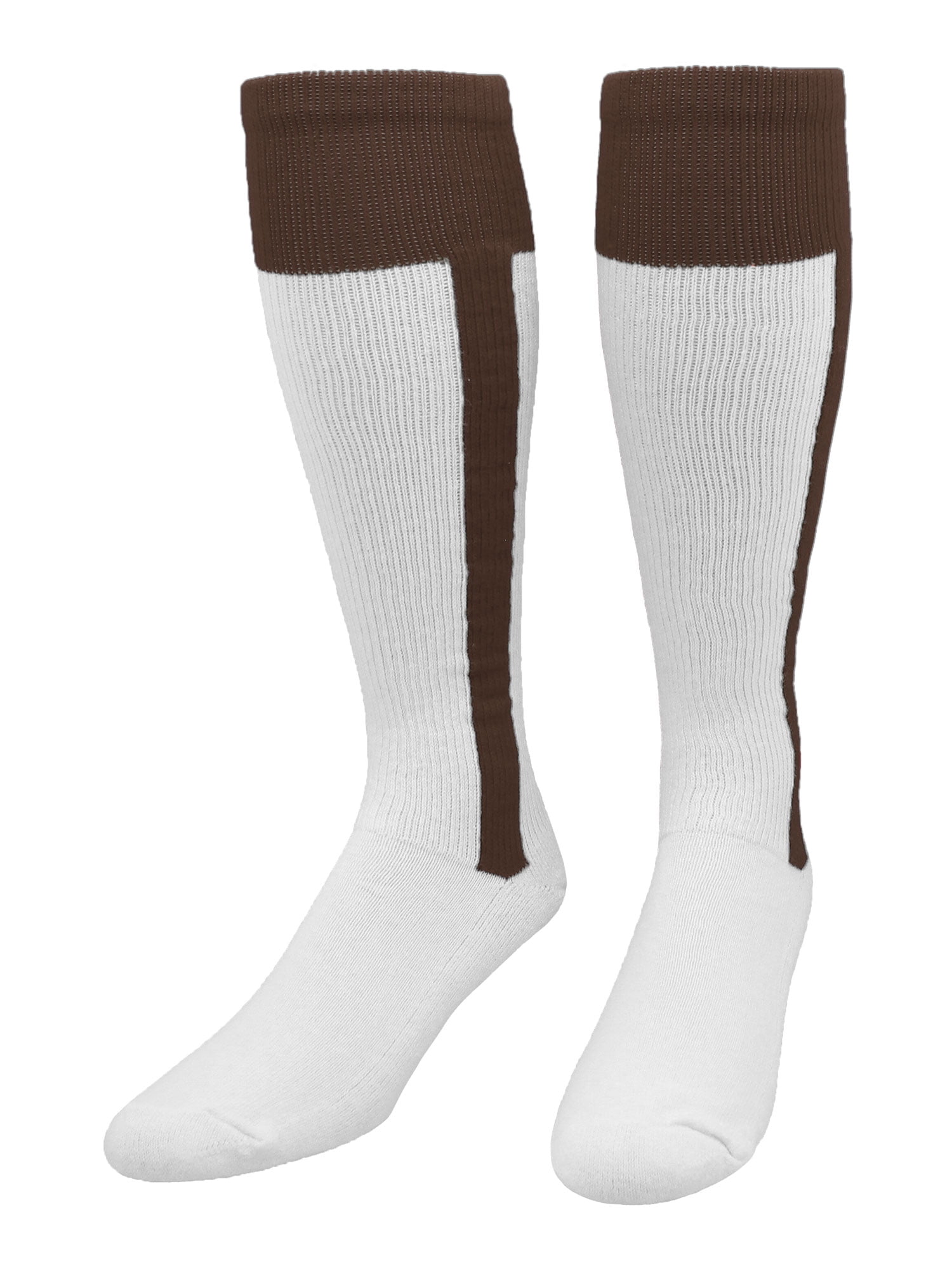 TCK 2n1 Premium Baseball Stirrup Socks (Brown, XSmall) Brown,X