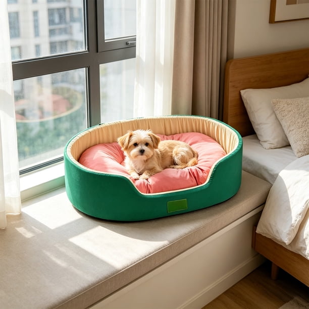 Cama para mascotas pequeñas de todas las estaciones con funda lavable, cojín suave para gatos y perros, 30x40 cm, multicolor.