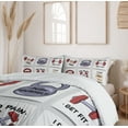 thumbnail image 6 of Ambesonne Fitness Duvet Cover Sets, Cartoon Positive Phrases, 2-Queen, Red Grey Black, 6 of 7