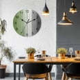 thumbnail image 4 of Wall Clock 10 Inch Farmhouse Rustic Wood Round Silent Decorative Wall Clocks Battery Operated for Living Room Bedroom Kitchen Classroom Decor, Sage Green Grey,Small, 4 of 7