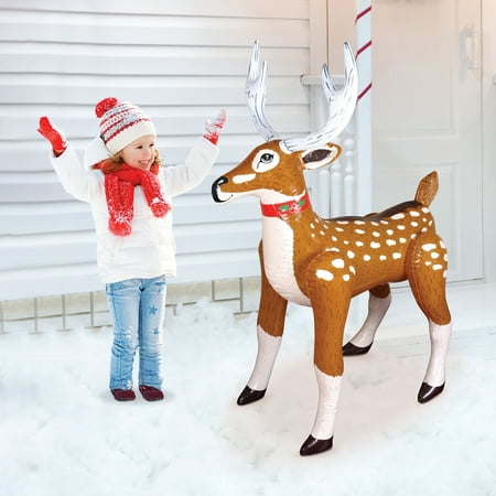 Holiday Time Blow Up Standing Reindeer, 4'