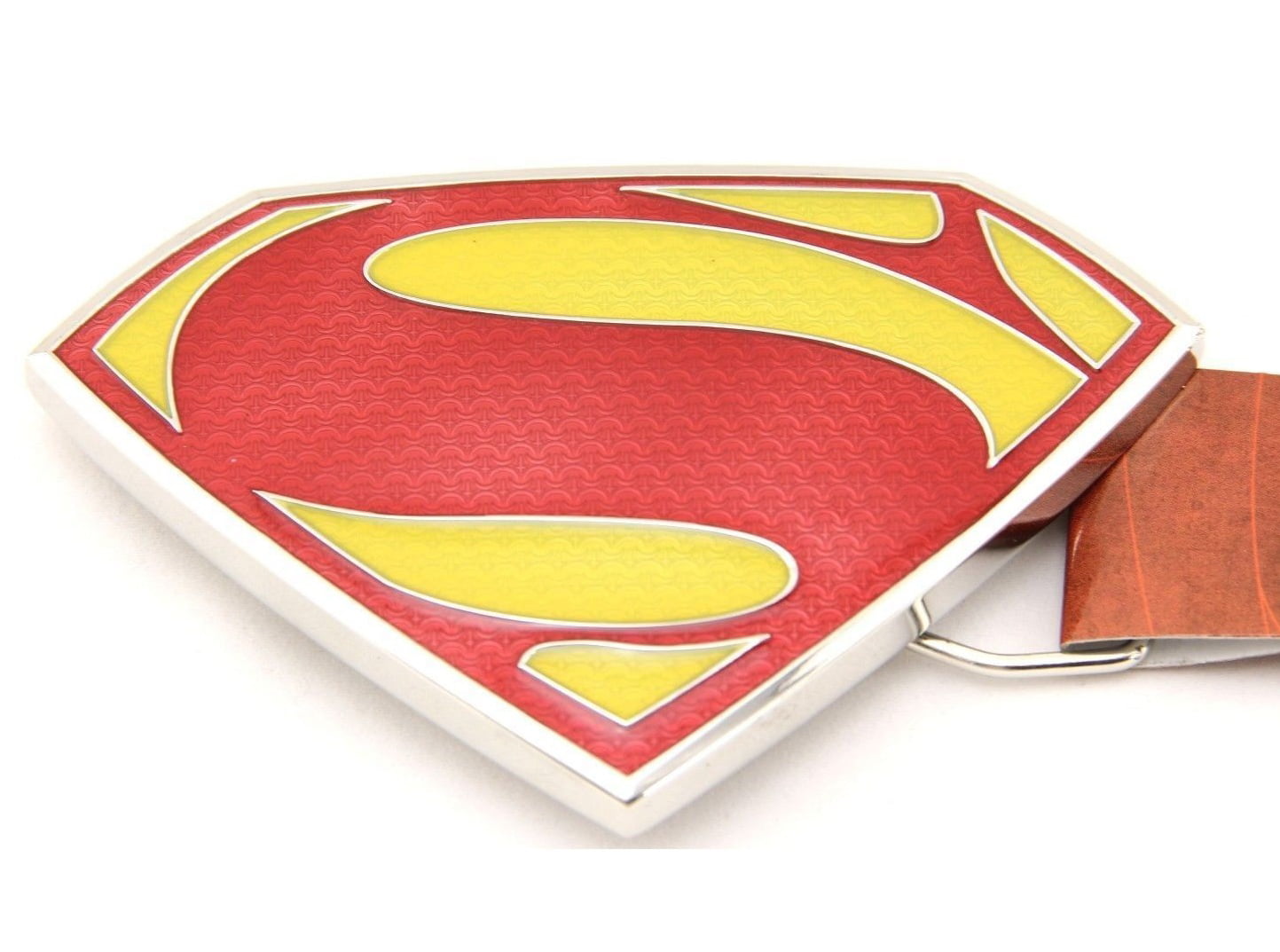 New Western Superhero Red  Yellow Superman Mens Metal Belt Buckle Costume Gift