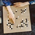 thumbnail image 4 of Tablero de juego magnético Go, tablero de rompecabezas plegable de madera portátil Weiqi, juego educativo para niños adultos, 4 of 5