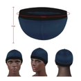 thumbnail image 4 of 2pcs Silky Stocking Wave Caps For Men, Doo Rags Compression Wave Cap For 360, 540, 720 Waves (black+navy Blue), 4 of 5