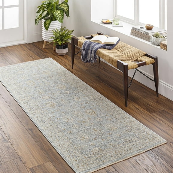 Livabliss Area Rugs for Living Room, 3x7 Avant Garde Traditional Medium Gray Runner Rug, Bedroom Dining Room Home Decor Stain Resistant Carpet (2'7" x 7'3" Runner)