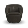 thumbnail image 4 of Home Square Leather Swivel Chair in Dark Brown Finish - Set of 2, 4 of 8