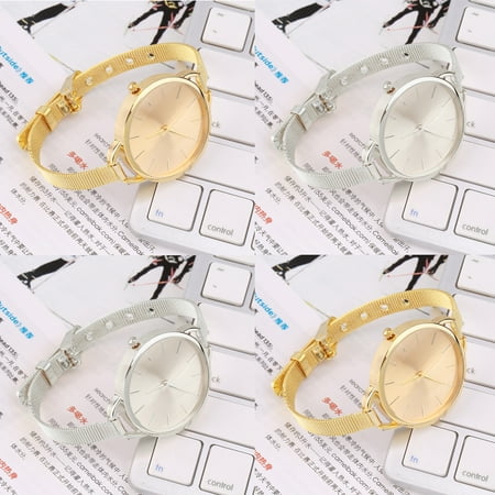 Ladies College Logo Quartz Watches - Fashion Classic Women Quartz Stainless Steel Wrist Watch Bracelet Exquisite