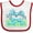 White and Red, variant on Inktastic My First Easter Cuddly Blue Bunny Boys or Girls Baby Bib