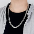 thumbnail image 3 of Men 925 Sterling Silver Solid Miami Cuban Chain Necklace 10MM &12MM- Curb Cuban 18 "20 "22" 24 "26" 28" Thick Big Link Choker For Man - Fine Jewelry, 3 of 5