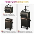 thumbnail image 5 of Byootique Rolling Makeup Train Case Lockable Cosmetic Storage Trolley Black, 5 of 10