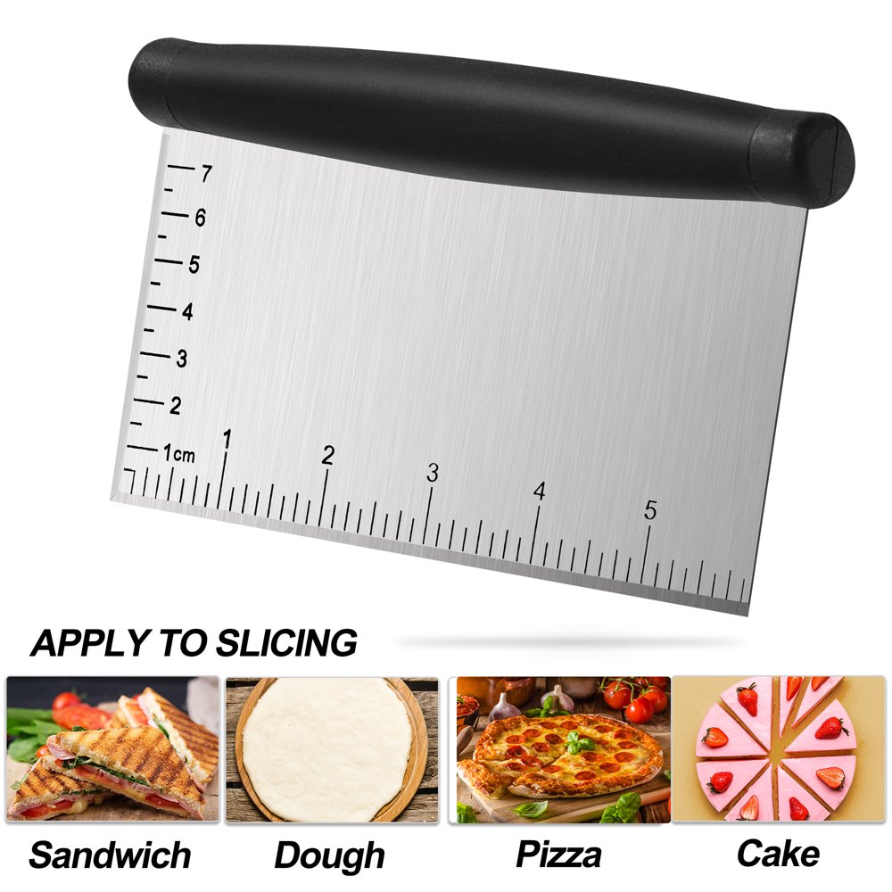 Uxcell Pizza Cutter Stainless Steel Dough Slicer Rectangular Cutter