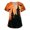 Black, variant on Scrubs for Women Plus Size Short Sleeve V Neck Scrubs Halloween Printed Stretchy Casual Shirt Medical Basic Lightweight Womens Blouses with Pockets, Orange S