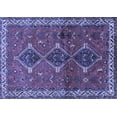 thumbnail image 1 of Ahgly Company Machine Washable Indoor Rectangle Persian Blue Traditional Area Rugs, 4' x 6', 1 of 4