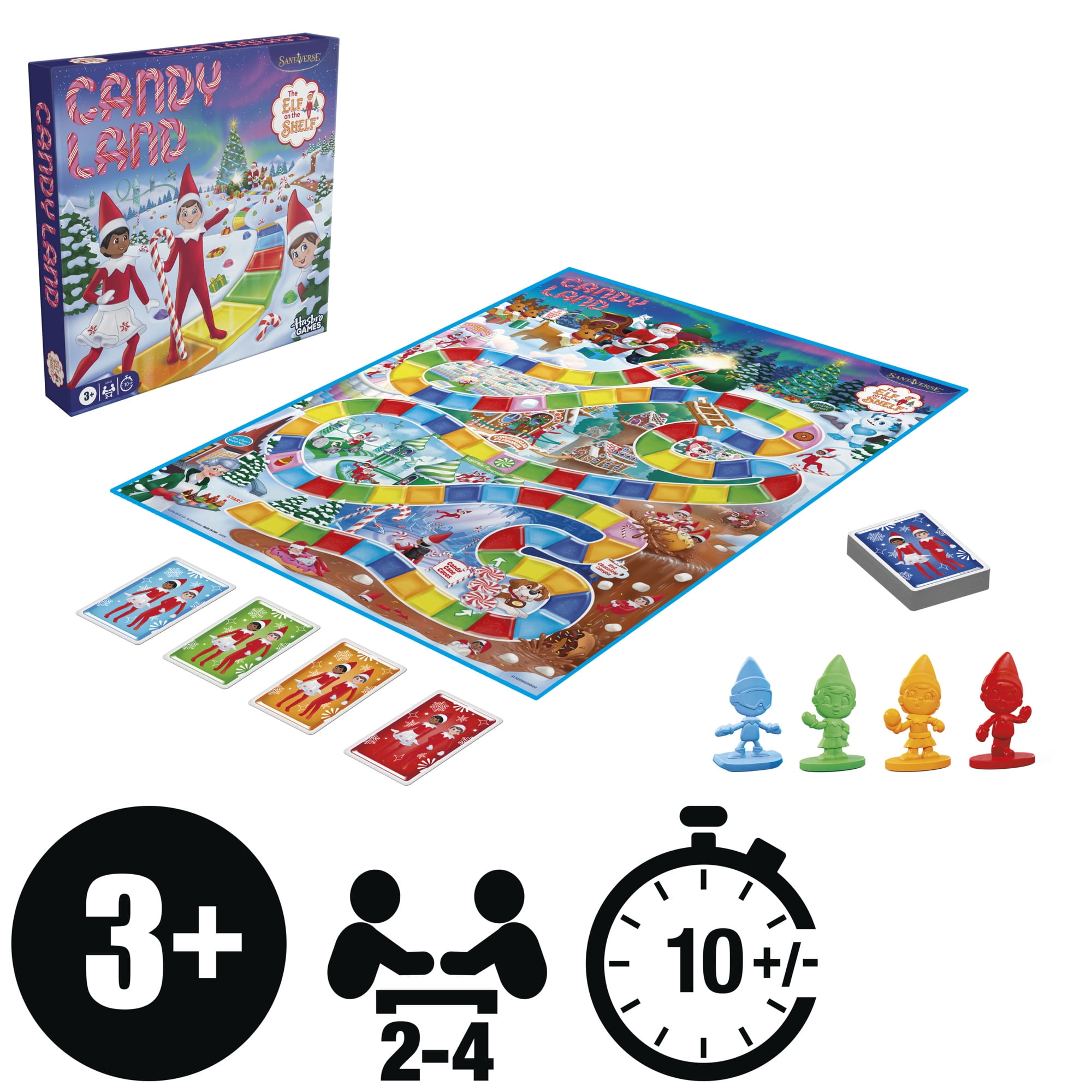 Candy Land: The Elf on the Shelf Board Game, Kids Games for Families, Holiday Gifts, 3+