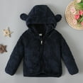 thumbnail image 2 of CAIVO Toddler Girls Boys Long Sleeve Winter Warm Outwear Jacket Coats Solid Colors Navy Fashion Classic Child Daily Wear, 2 of 8