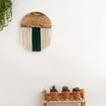thumbnail image 4 of 12 Inch Boho Fringed Wall Hanging Decor Semi-round Wood Fringed Wall Decor, for Living Room Bedroom Decorated, 4 of 4