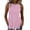 Pink, variant on Women Crew Neck Tiered Sleeveless Tank Tops Loose Flowy Peplum Casual Soft Breathable Summer Blouse Vests Sky Blue S