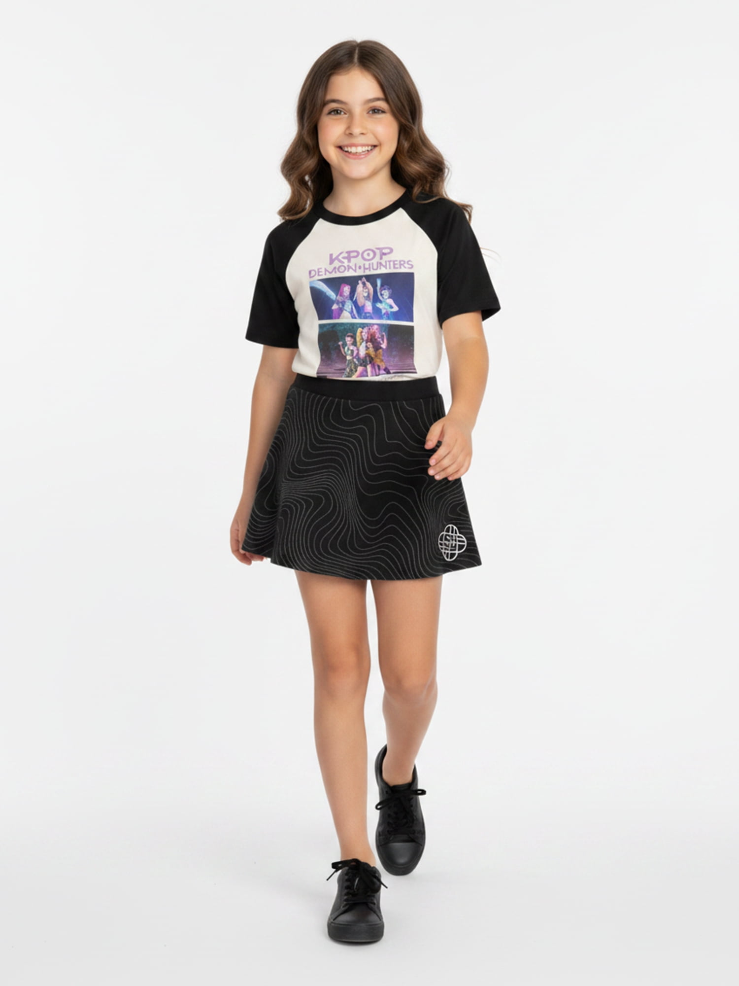 K-Pop Demon Hunters, Girls' & Big Girls' Graphic Tee, Idols By Day, Sizes 4-16